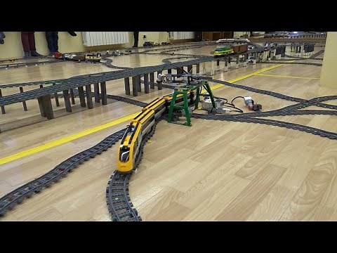 LEGO Train Track Setup with switch control by EV3 #02