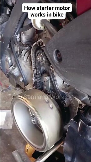 How starter motor works in bike