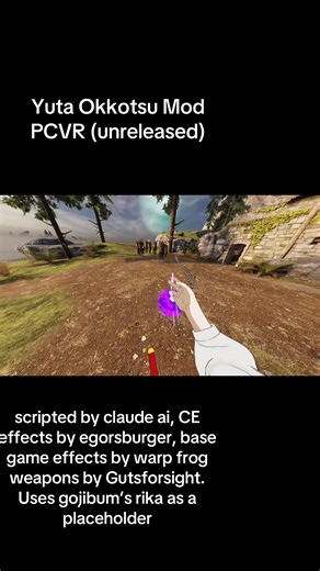 gonna get it to eventually add a copy wheel and rika moves like rika slam from jjs etc domain and true love beam as well ofc #bladeandsorcery #ai #modding #yuta #rika