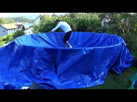 I Build The Trampoline Into A Swimming Pool!!