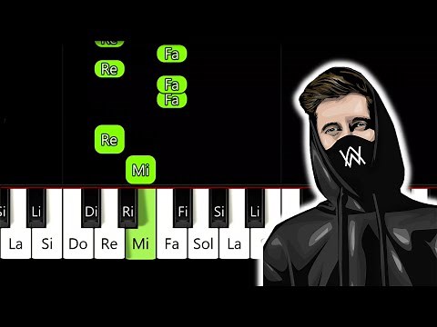 Faded | Alan Walker | TUTORIAL para Piano con Notas | Facil / Easy