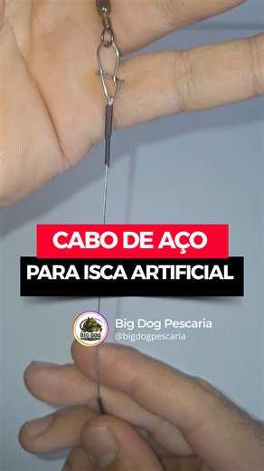 SUA ISCA VALE MAIS QUE ISSO 📉💸 Não adianta ter a isca cara se o cabo é barato. O elo mais fraco da corrente sempre arrebenta. Nesse tutorial rápido, te mostro como fazer um Castor (Líder) profissional em casa. Mais barato, mais resistente e com acabamento que não enrosca. 🔥 Gostou da técnica? Já clica na bandeirinha pra SALVAR e fazer igual aí na sua caixa de pesca. A temporada tá chegando! 🎣🚀 #pescaesportiva #dicasdepesca #traira #tucunare #pesqueesolte | Big Dog Pescaria e Equipamentos