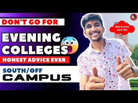 Best Evening Colleges of Delhi University| Are evening colleges worth it? ‪@tushartalkspodcast‬