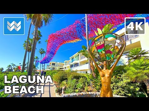 [4K] Laguna Beach, California - Scenic Walking Tour | Heisler Park Sunset Trace 🎧