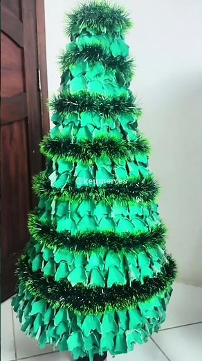 Decorate Your Home on a Budget 🎄 CHRISTMAS TREE MADE FROM EGG CARTONS #decoration #christmas #diy