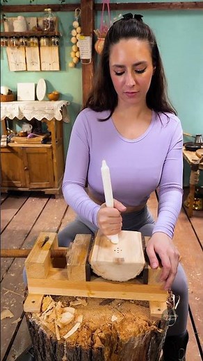 Handy Girl Working with Wood 🪵💪 So Skilled!