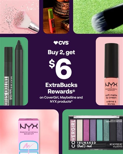 Buy 2, get $6 ExtraBucks Rewards® on select Halloween beauty products. | CVS Pharmacy