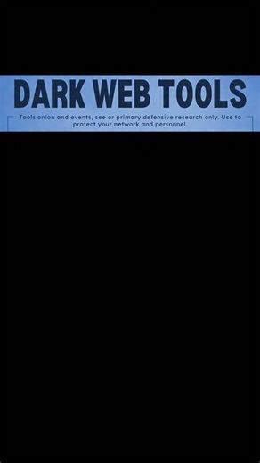 🔒 Exploring the Hidden Side of the Internet: DARK WEB TOOLS 🌐💻 Ever wondered how cybersecurity experts and ethical hackers explore the dark web for research and defense? 👀 Here are some of the most used Dark Web Tools — including TOR, Telegram, Ahmia, LeakOSINT, and more — used only for ethical & defensive purposes 🔐🧠 ⚠️ Disclaimer: This video is for educational and cybersecurity research only. Stay ethical, stay secure! 🚫💀 🧰 Tools Mentioned: • TOR 🌀 • Telegram ✉️ • Ahmia 🕵️‍♂️ • Leak