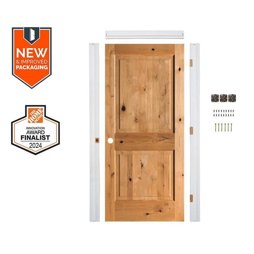 Reviews for Krosswood Doors 24in.x80in. Knotty Alder Sq. Top Right-Hand Clear Stain Single Assembly Required Interior Door Kit w/QuickAssembleJamb | Pg 1 - The Home Depot