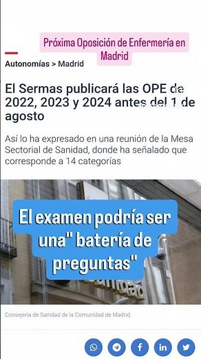 OPOSICIONES ENFERMERÍA SERMAS 2025