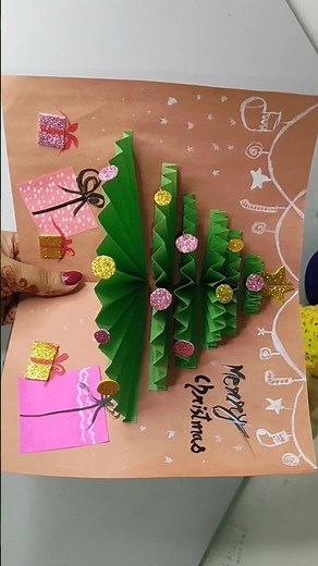 Easy Christmas Greeting Card 🎄 | School Craft Idea | Paper Card DIY ✂️