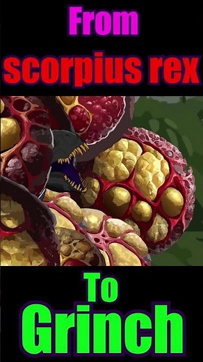 Scorpius Rex to the Grinch rex #animation #jurassicworld #dinosaur