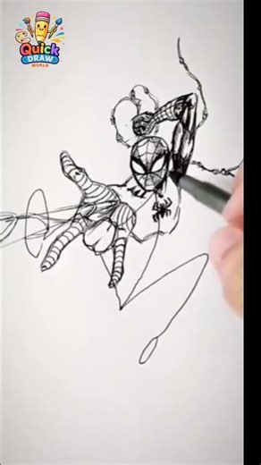 SpiderMan Sketch Transformation #art #drawing #shorts