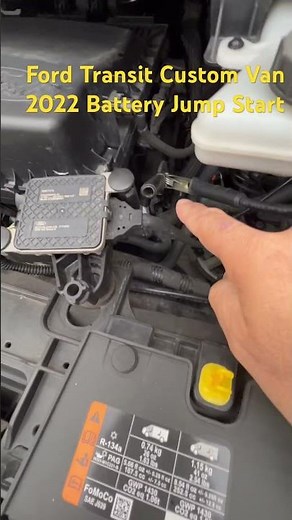 Ford Transit Custom 2022 Battery Jump Start Instructions dead battery