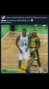 Pierce and Artest used to have some great battles back in the day but this was their most memorable moment 😂 | Boston's Big Four