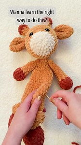 4.2K views · 160 reactions | Every giraffe needs its spots! A spotless giraffe would look kind of weird... don't you think? Here's how I embroider the spots on this cute giraffe! You can do just two... or three.. or cover his whole body! Leave the back empty or cover it up completely. You get to decide! It's YOUR giraffe!! https://www.thefriendlyredfox.com/free-crochet-snuggler-pattern-mini-giraffe/ | The Friendly Red Fox | Facebook