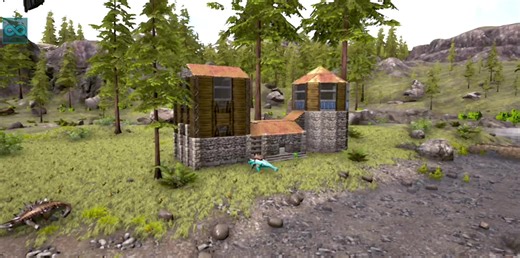 I built a medieval-themed house in ARK ULTIMATE Mobile, with a building speed of 50x.#game #arkmobile #arksurvivalevolved #arkultimatesurvivoredition