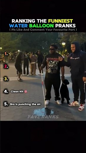 Ranking The Funniest Water Balloon Pranks 😂 #shorts