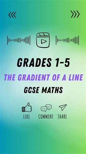 GCSE Maths | The Gradient of a Line Question #gcse #maths #revision #fyp