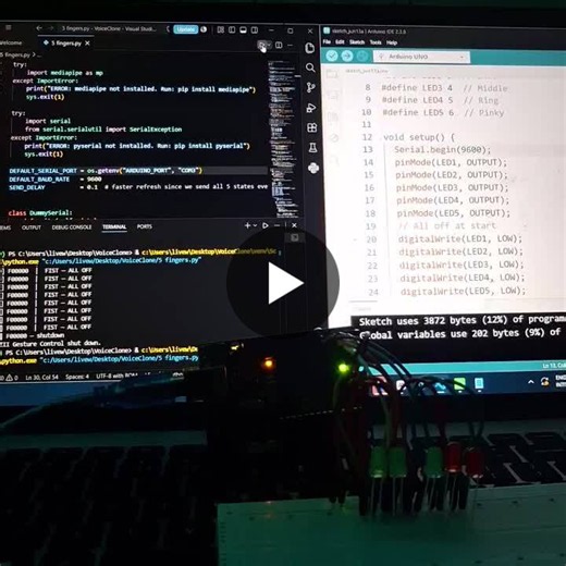 #arduino #arduinouno #python #opencv #computervision #automation #controlsystems #embeddedsystems #electricalengineering #engineeringstudent #iot #ai #humanmachineinterface #innovation #techprojects | Mckenzie GENZIE