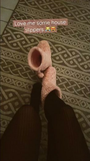 Slippers with nylons