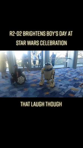 R2-D2 Brightens Boy's Day at Star Wars Celebration