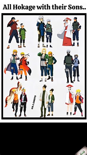 All 9 Hokage and their Sons 🤯💯 #trending​​ #amv​​ #naruto​​ #ytshorts​​ #love​​ #hokage​​
