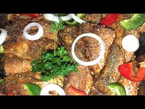 How to Fry Red Snapper Haitian Way ( Pwason Fri)