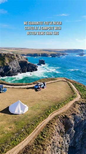 Does camping get any better than this? - Porthcothan Clifftop Camping #campsite #beautifuldestinations #campsite #fypシ゚viralシ #campinglife | CampingBible