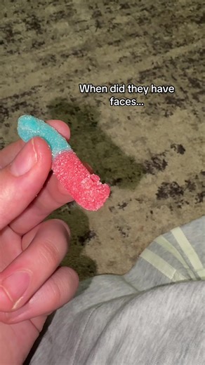 When did they have faces?! #troli #gummy #worm #fyp #crazy