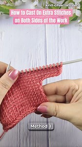 227K views · 1.6K reactions | How to Cast On Extra Stitches on Both Sides of the Work #knitting #knittingtutorial #increaseknitting #knittingtips #handmade #DIYknitting | Free Knitting Patterns | Facebook