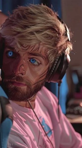 A man with headphones on sitting in front of a computer 😭