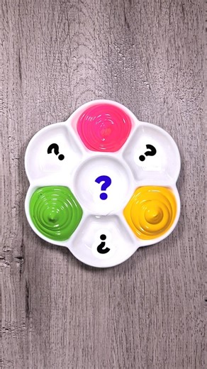 Magenta + Yellow + Lime Green = Color ? #colormixing #colormixingmagic #satisfying