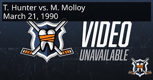 Tim Hunter vs. Mitch Molloy, March 21, 1990 - Calgary Flames vs. Buffalo Sabres | HockeyFights