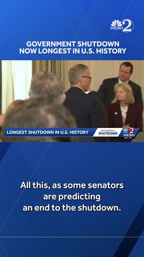 4.8K views · 28 reactions | Today makes the government shutdown the longest in U.S. history at 36 days. Despite the fighting on Capitol Hill, there are hints that an end might be in sight. #GovernmentShutdown #GovShutdown #Shutdown | WESH 2 News | Facebook