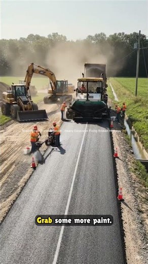 Road Repair Transformation | Heavy Excavator Fixing Broken Highway 🚧