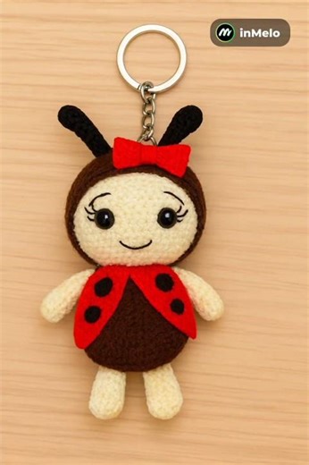 How to crochet a cute ladybug keychain diy crochet ladybug/beginner friendly