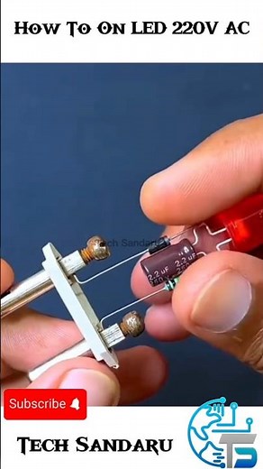 How To On LED 220V AC 🔌💡#electronic #electrical #technology