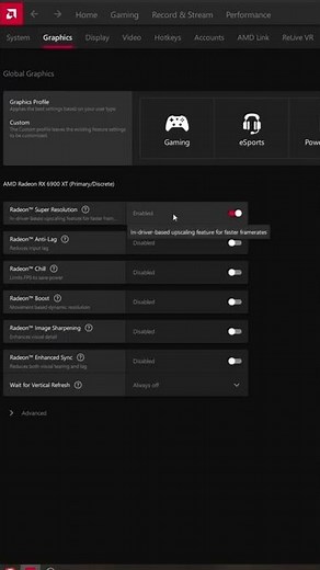Boost FPS gratuit avec le AMD Radeon Super resolution RSR #shorts