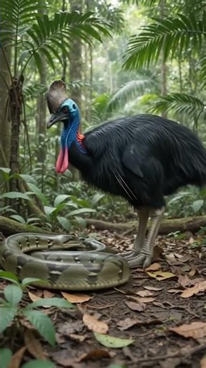 When the Deadliest Bird Meets a Giant Snake! 🦅🐍 #shorts