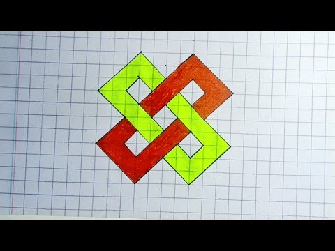 Creative Geometric Pattern Drawing on Graph Paper