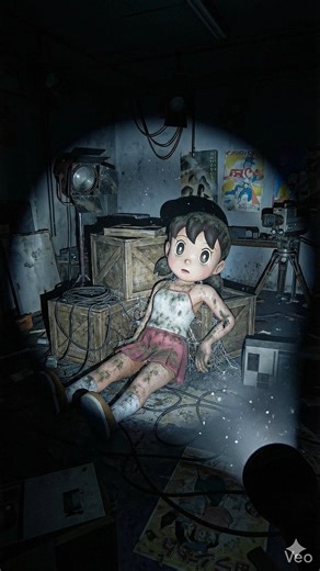 "Doremon characters in Abbonded studio"😰😵 Nobita,Sizuka And Gian.#doraemon #viral #nobita #ai #trend