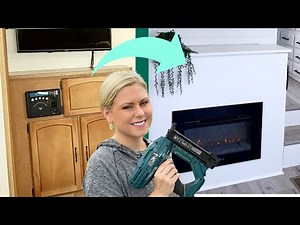 How to put an electric fireplace in an RV | RV makeover