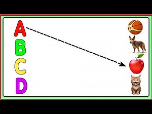 Lkg Class English Worksheets | Match the Letters with Pictures | ABCD Matching