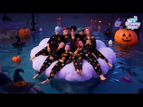 Peaceful Halloween Night 🎃 Sleep Music 🌙 Deep Relaxation with Rumi, Mira, Zoey & Saja Boys 💤