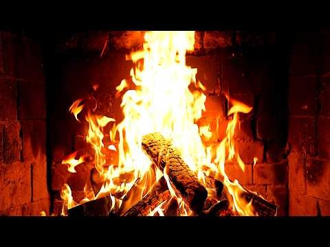 Cozy Fireplace 4K (12 HOURS). Fireplace with Crackling Fire Sounds. Fireplace Ambience