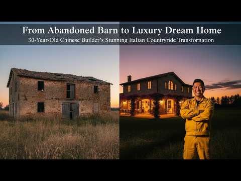 From Abandoned Barn to Luxury Dream Home |Builder’s Stunning Italian Countryside Transformation