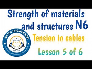 Tension in cables 5 of 6 strength of material and structures N6