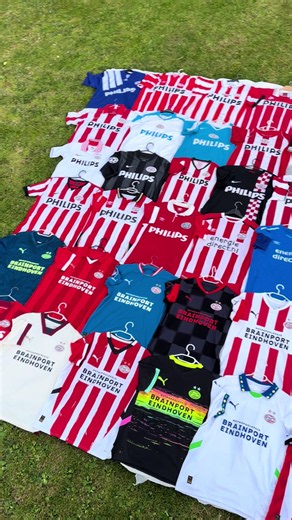 PSV collectie vintage voetbalshirts Eindhoven