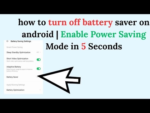 how to turn off battery saver on android | Enable Power Saving Mode in 5 Seconds